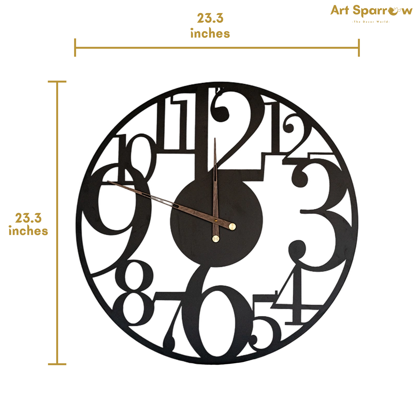 Numercial Roman Black Wall Clock
