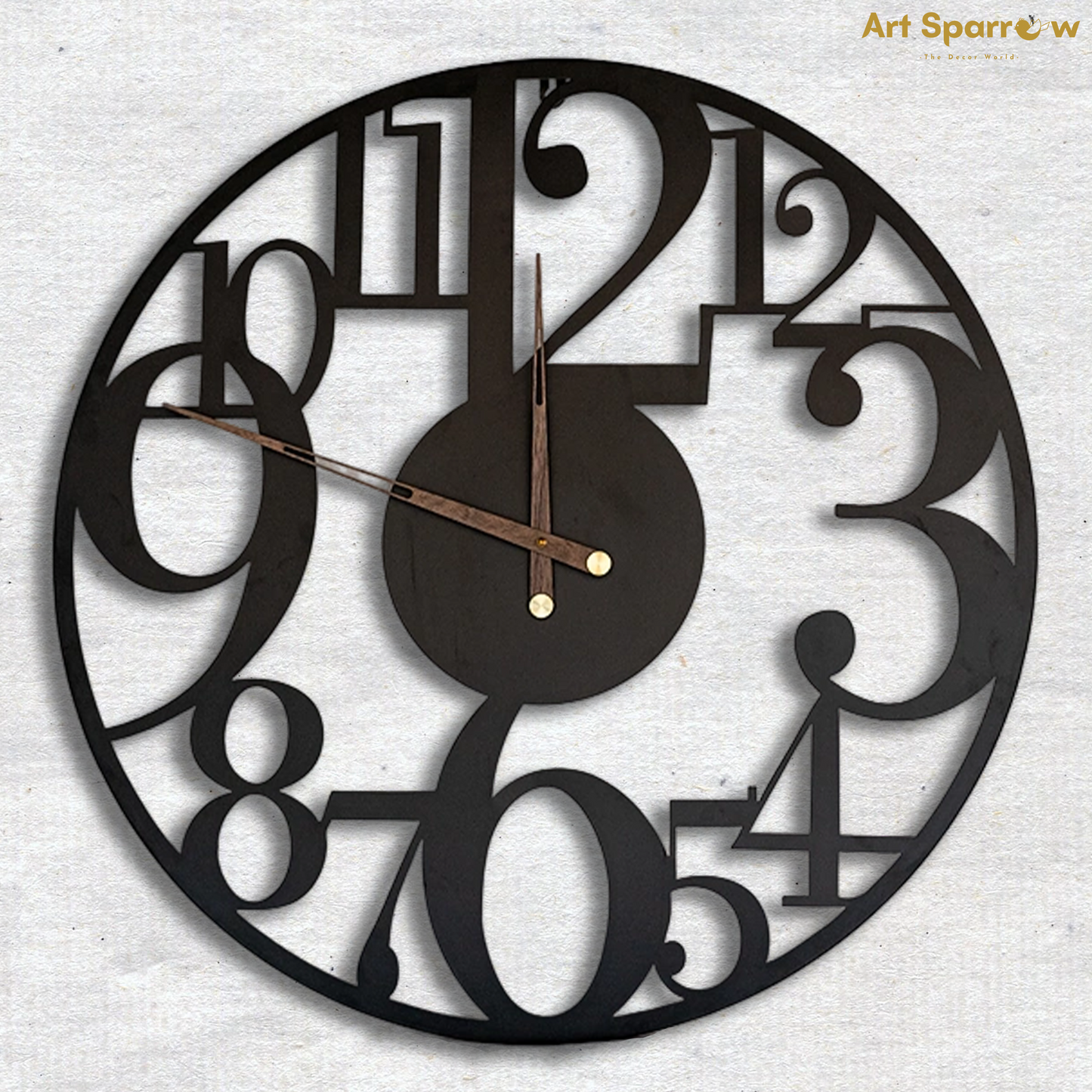 Numercial Roman Black Wall Clock
