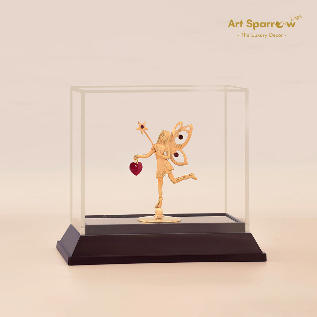Golden Fairy with Star Coloured Diamonds