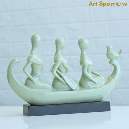 Sailor and Segal Polyresin Statue