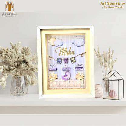 Customizable Baby Birth Detail Frame | Inks & Bows