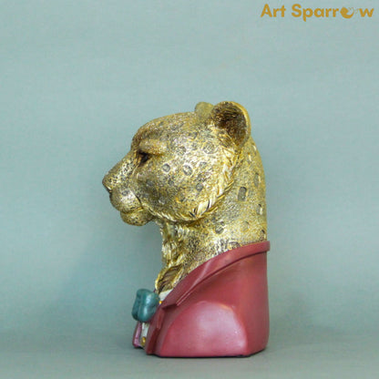 Leopard Figurine Polyresin Decor