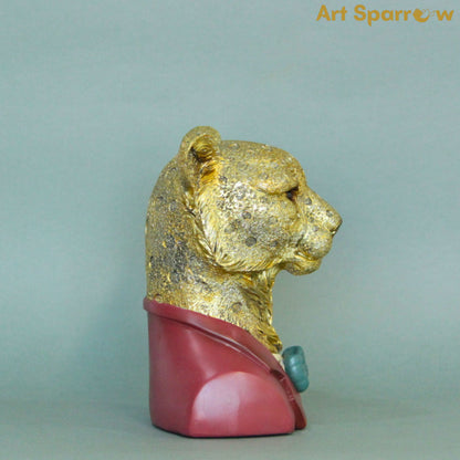 Leopard Figurine Polyresin Decor