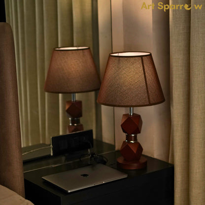 Contemporary Crystal Lampshade Table Nightlamp