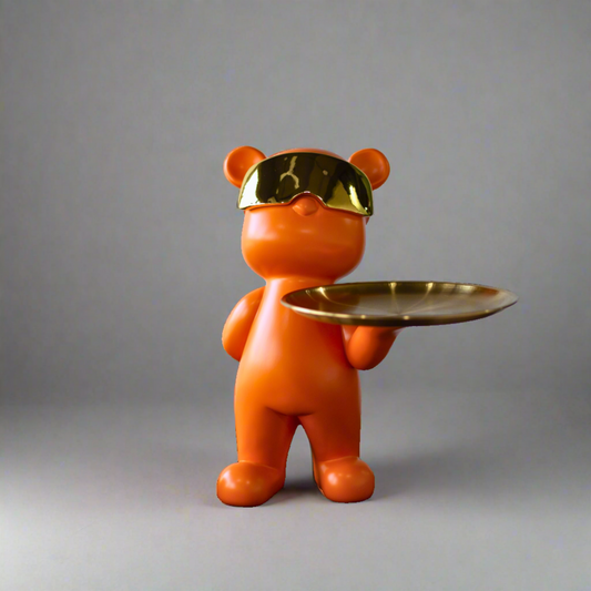 Orange Teddy Rockstar Service Tray Artefact