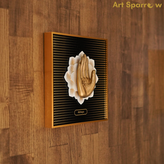 Yoga Mudra Embossed Wall Mount Decor