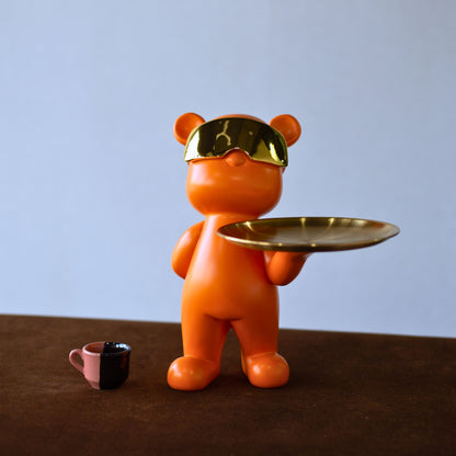 Orange Teddy Rockstar Service Tray Artefact