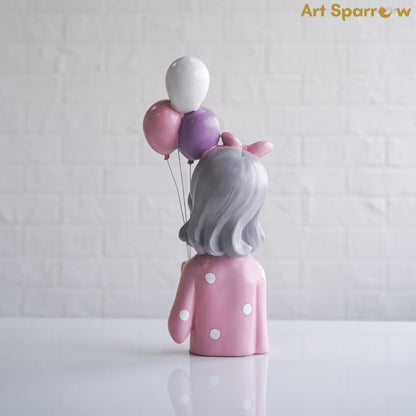 Modern Minimalistic Girl Polyresin Showpiece for Bedroom