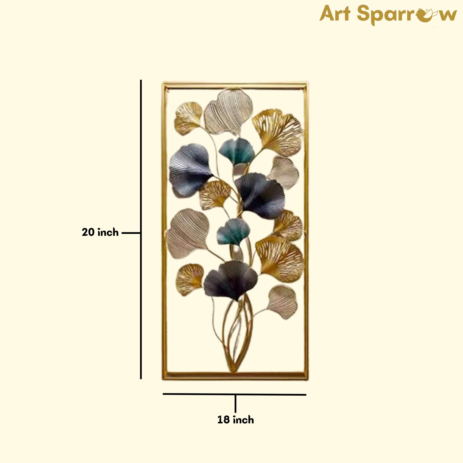 Iris Flower Frame Metal Art Wall Decor