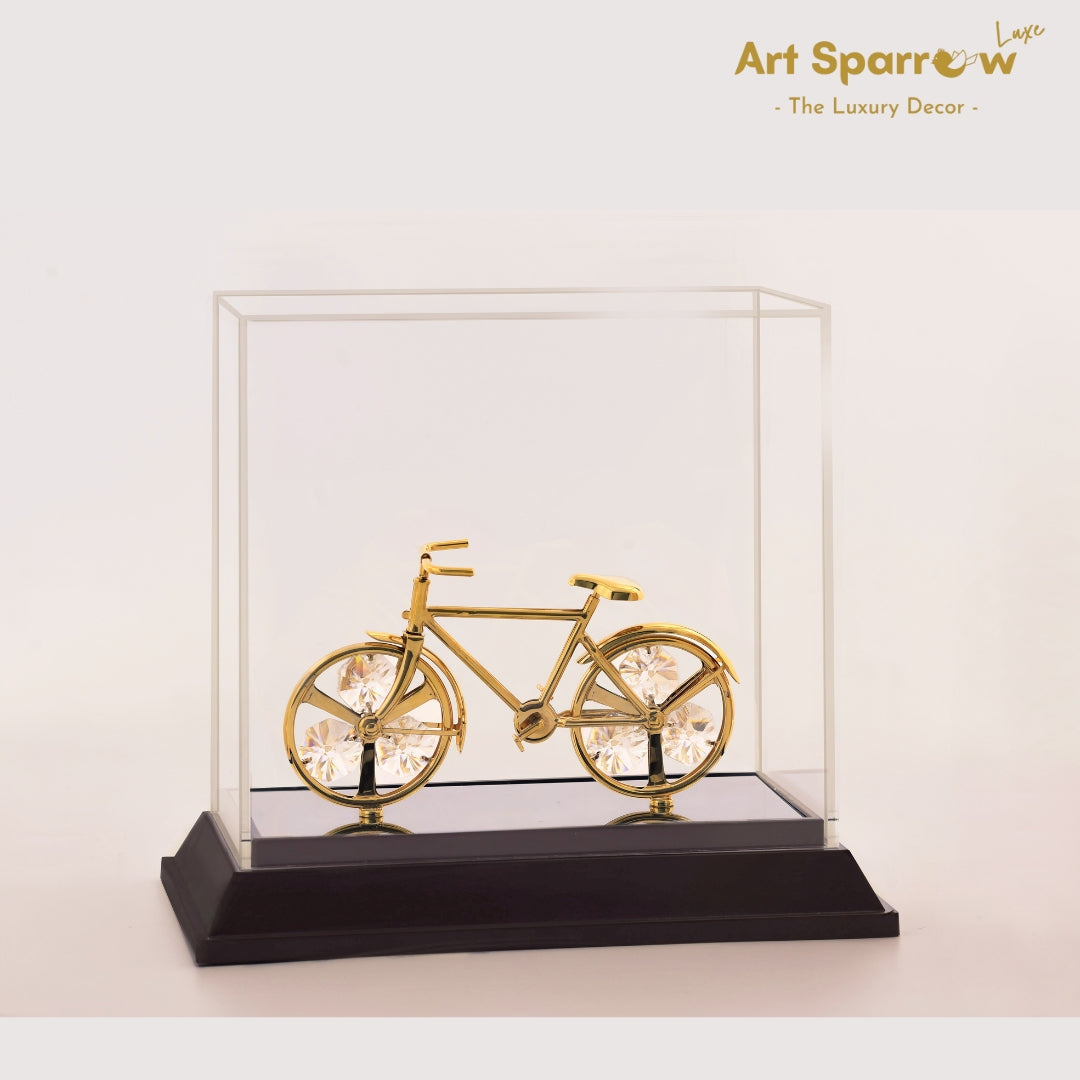 Golden Vinatge Cycle Decor Showpiece