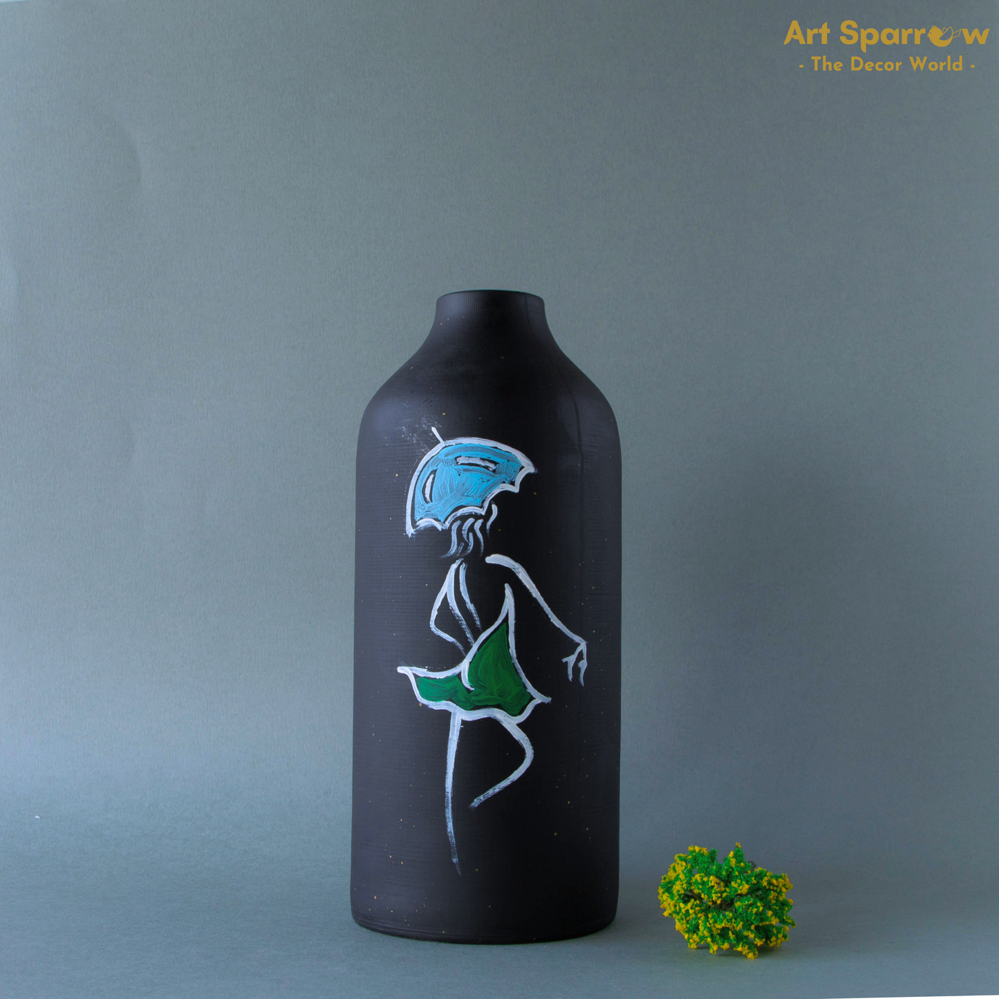 Minimalist Decor Black Flower Vase