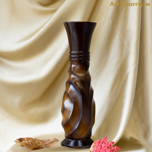 Wooden Vase Flower Pot