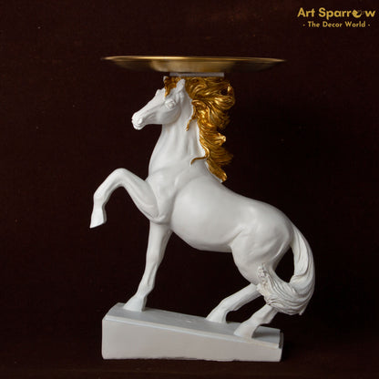 Card Holder Tray White Horse Artefact