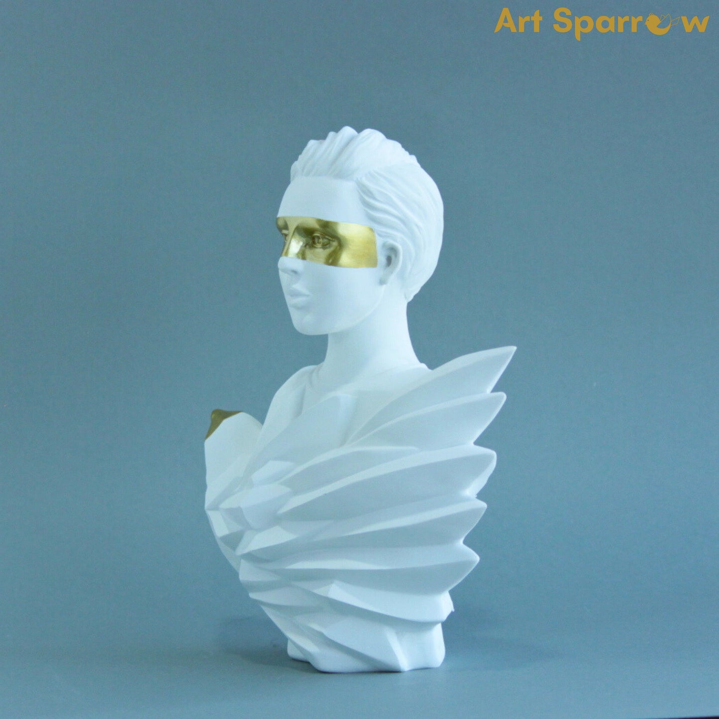 White Falcon Man Polyresin Statue