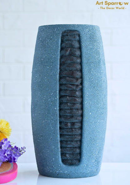 Flower Vase Textured Stone