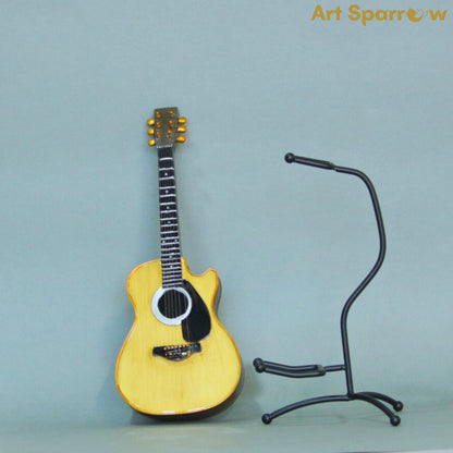 Musical Instrument Yellow Guitar Home Decor