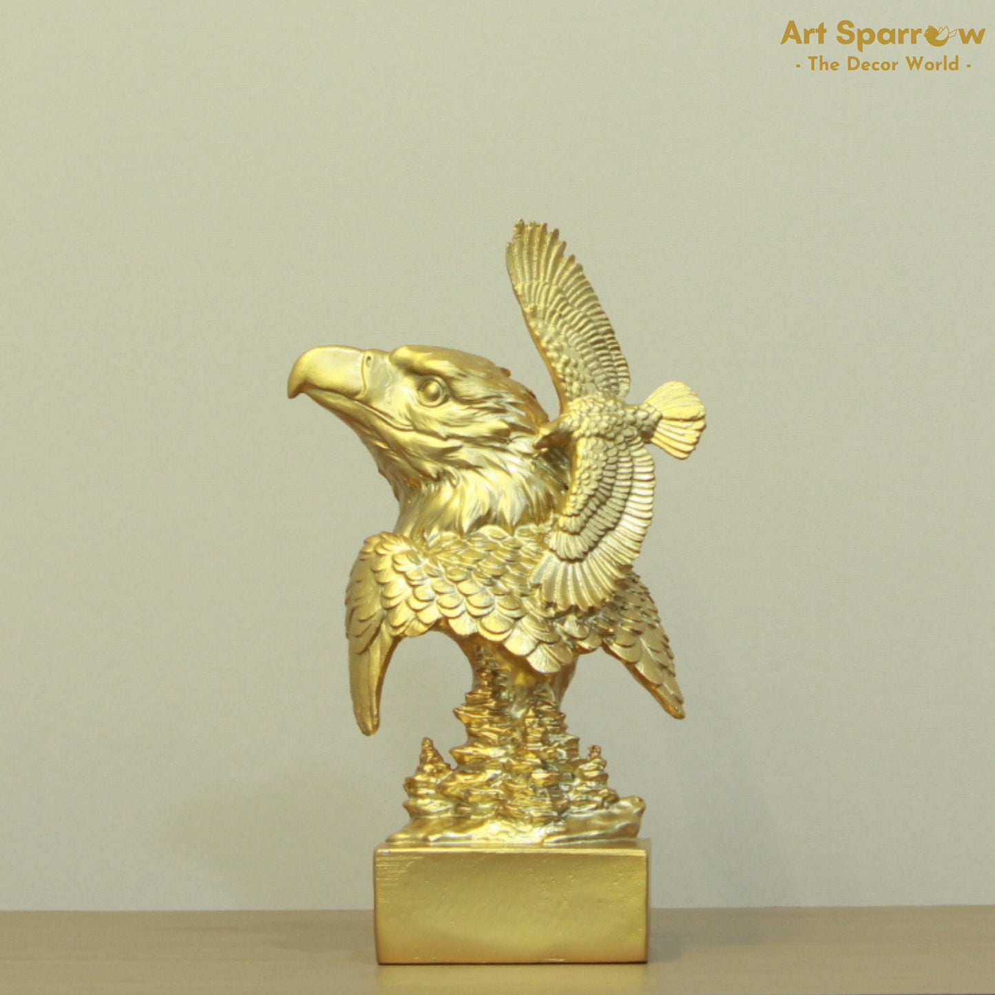 Golden Eagle Face Sculpture