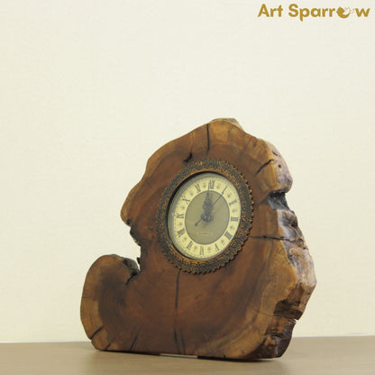 Cedar Wood Table Clock