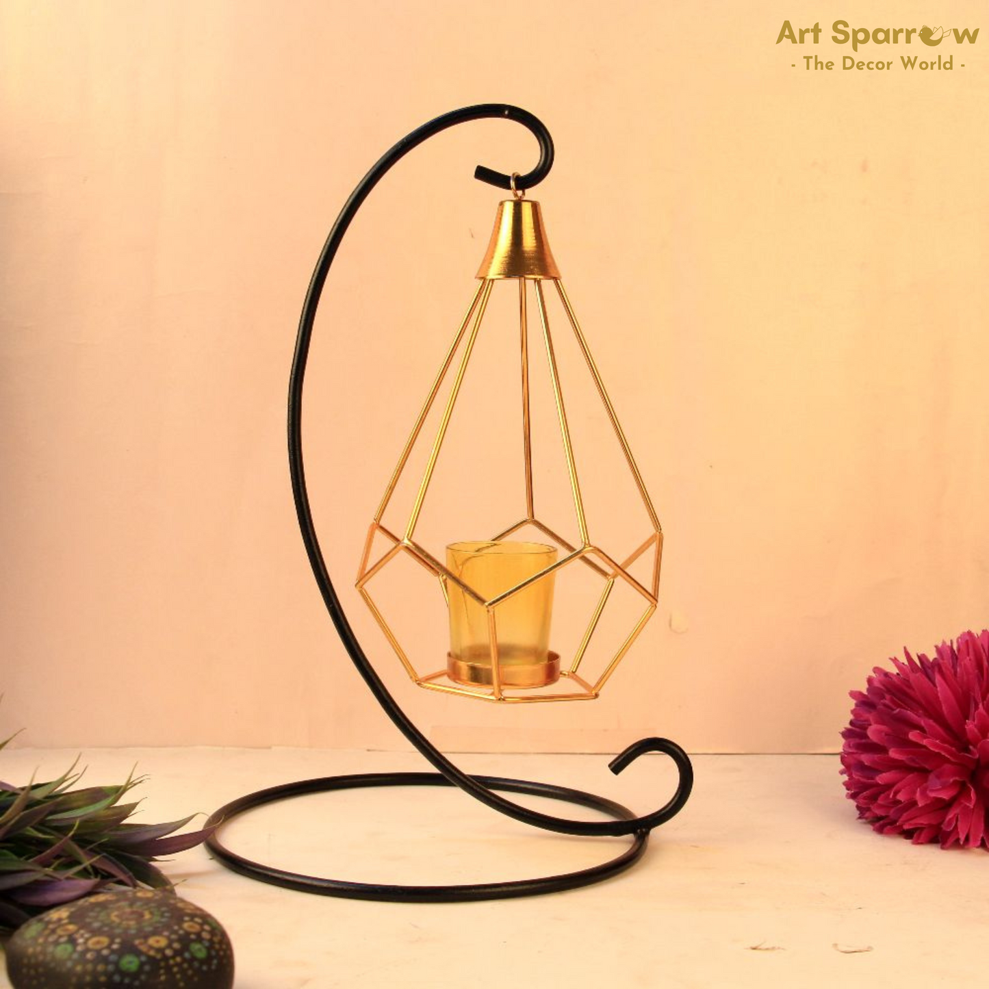 Twinkle Golden Tealight Holder Decor