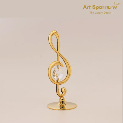 Golden Treble Clef Decor Showpiece