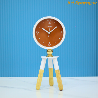 Tripod Table Clock with LED