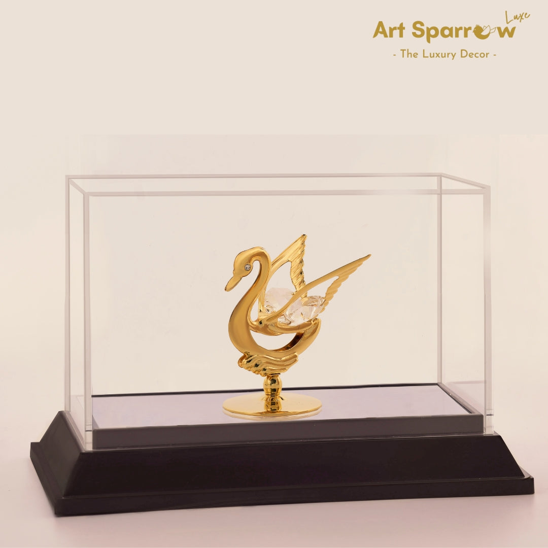 Golden Swan Decor Showpiece