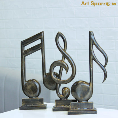 Music Note Decor Sculpture