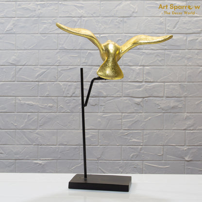 Golden Flying Bird Polyresin Table Artefact