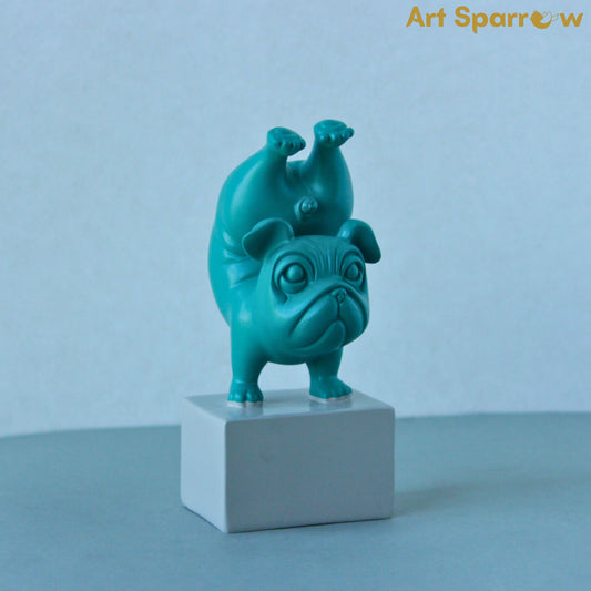 Yoga French Bulldog Statue Sculpture