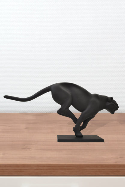 Puma Cougar Table Black and Golden Showpiece