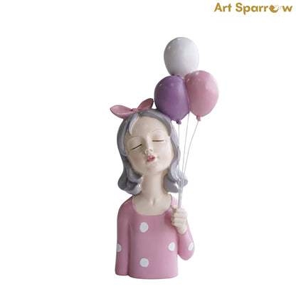 Modern Minimalistic Girl Polyresin Showpiece for Bedroom