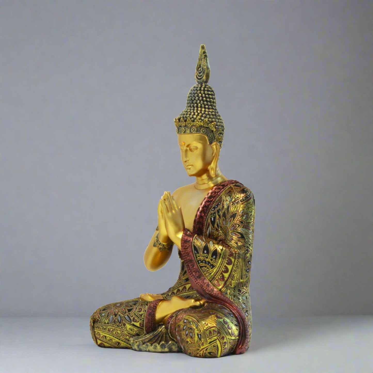 Golden Buddha Figurine Decor Statue