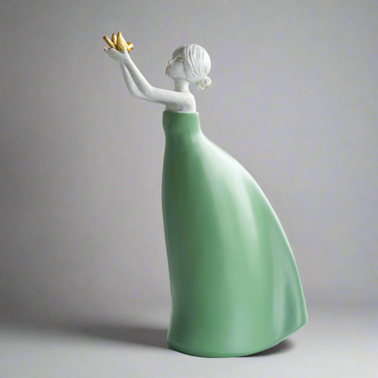 Sparrow Girl Polyresin Showpiece by Art Sparrow Minimalistic Decor