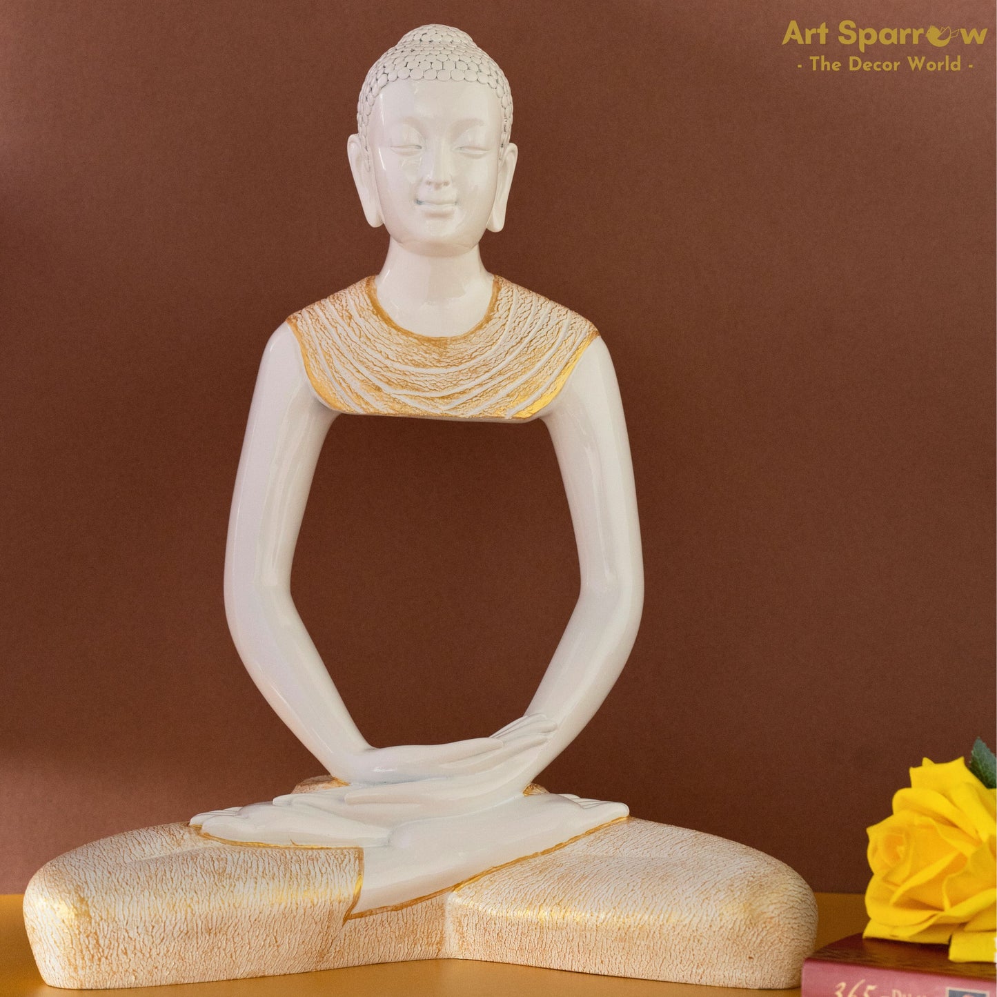 Buddha Statue Ceramic Art for Living Room