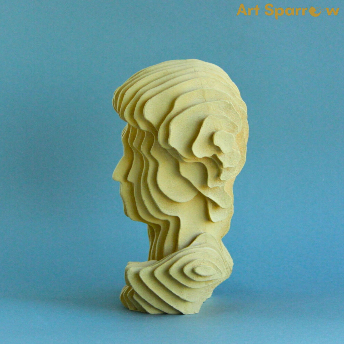 Origami Human Face Sculpture Polyresin