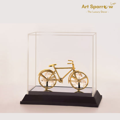 Golden Vinatge Cycle Decor Showpiece