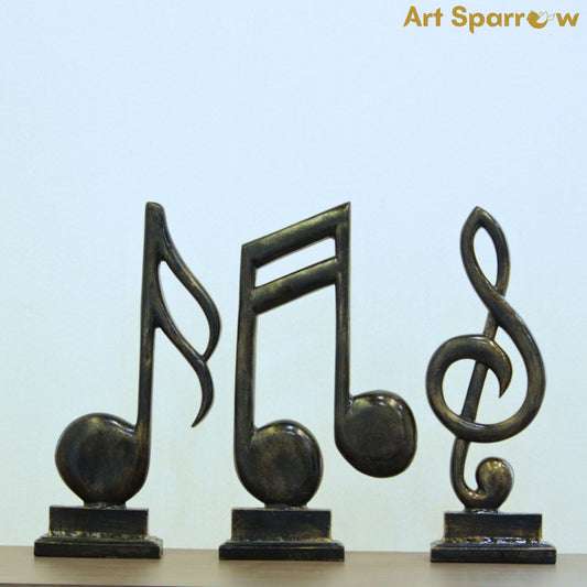 Music Note Decor Sculpture