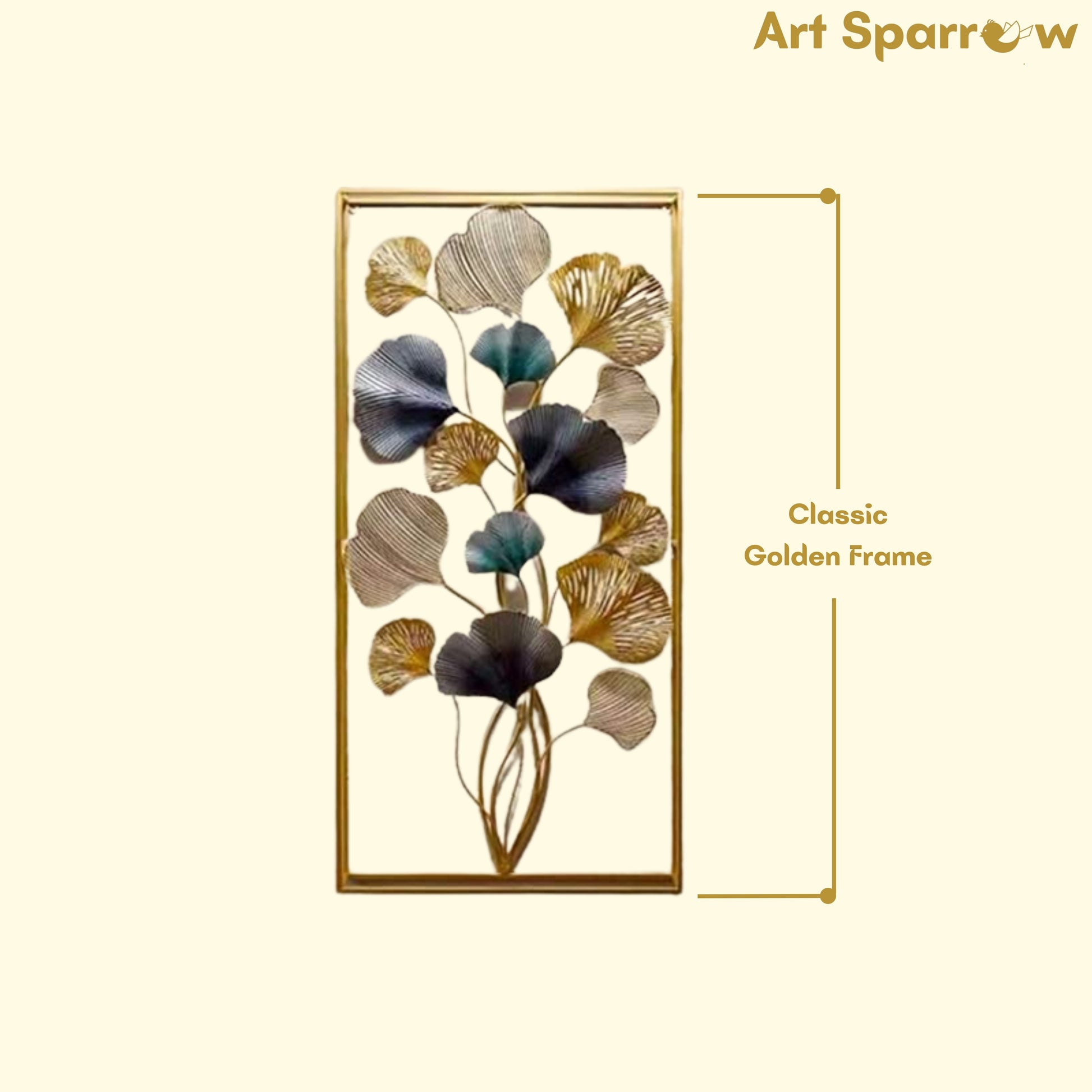 Iris Flower Frame Metal Art Wall Decor