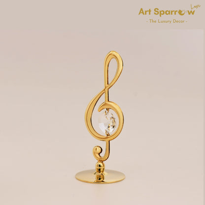 Golden Treble Clef Decor Showpiece