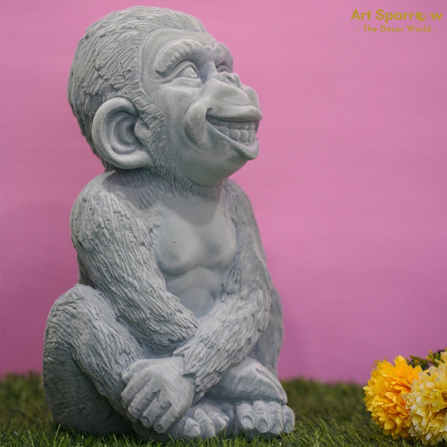 Velvet Finish Joyful Baby Chimpanzee