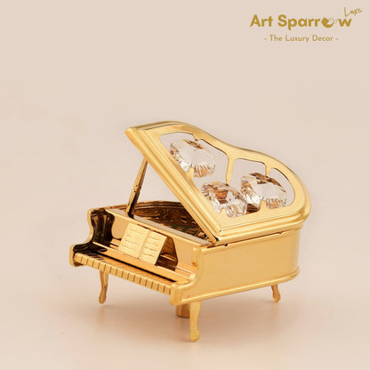 Golden Piano Decor Showpiece