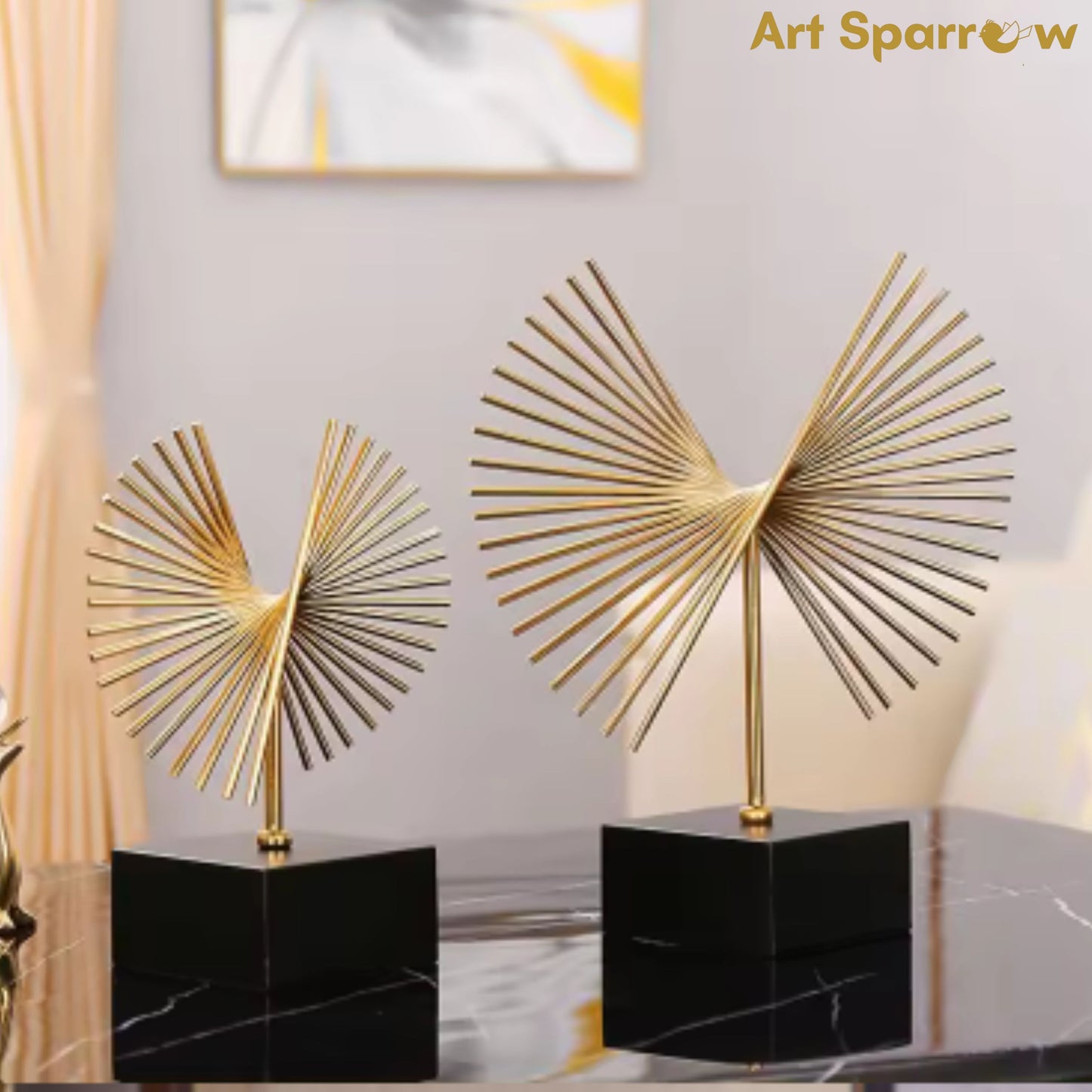 Abstract Metal Fying Accesorries Decor Piece