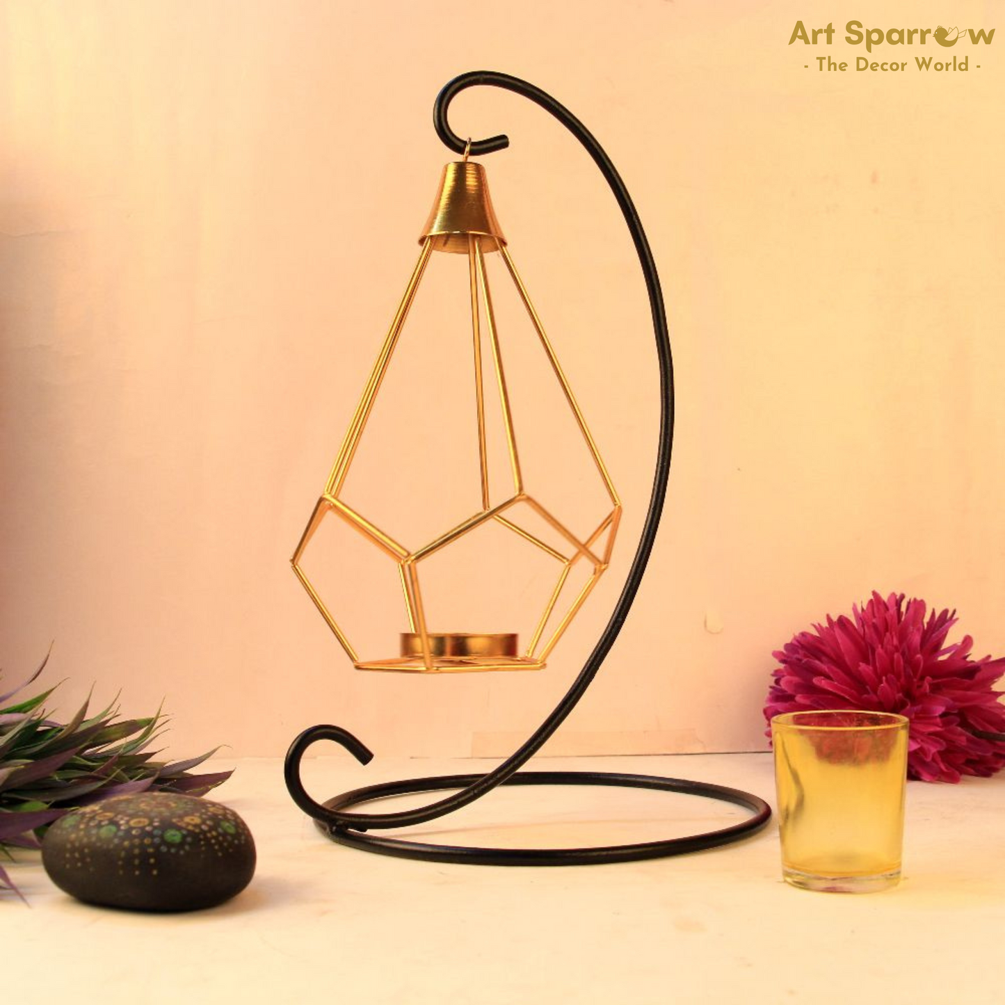 Twinkle Golden Tealight Holder Decor