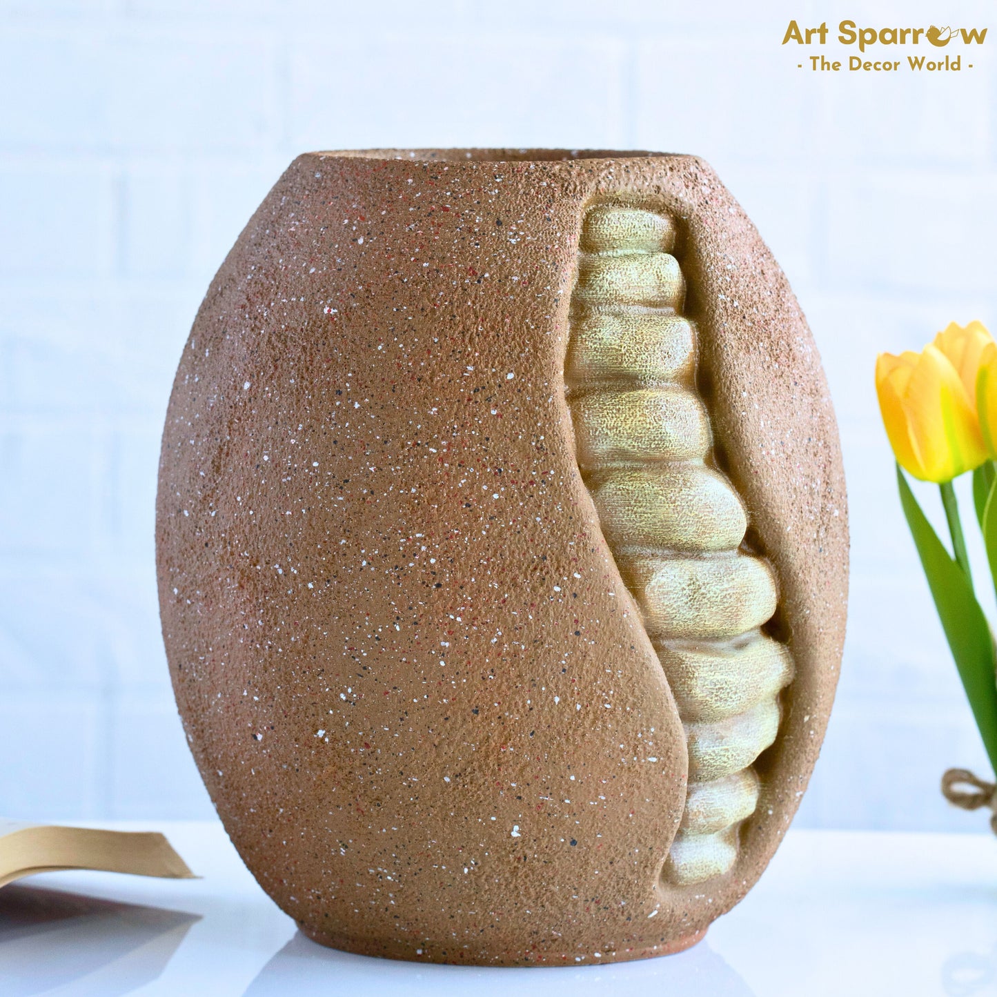 Flower Vase Stone Textured