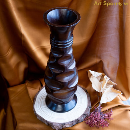 Wooden Vase Handcrafted Centerpiece