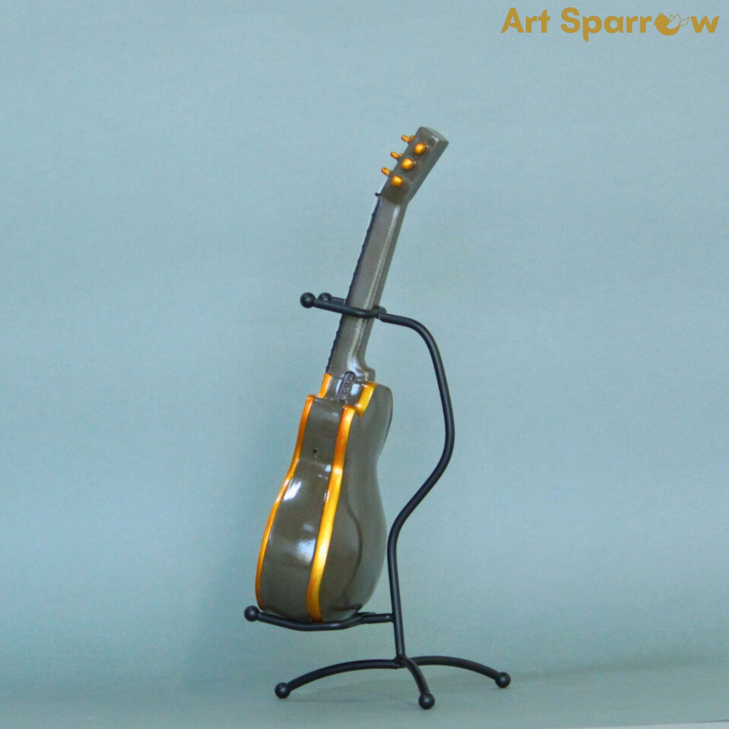 Musical Instrument Yellow Guitar Home Decor