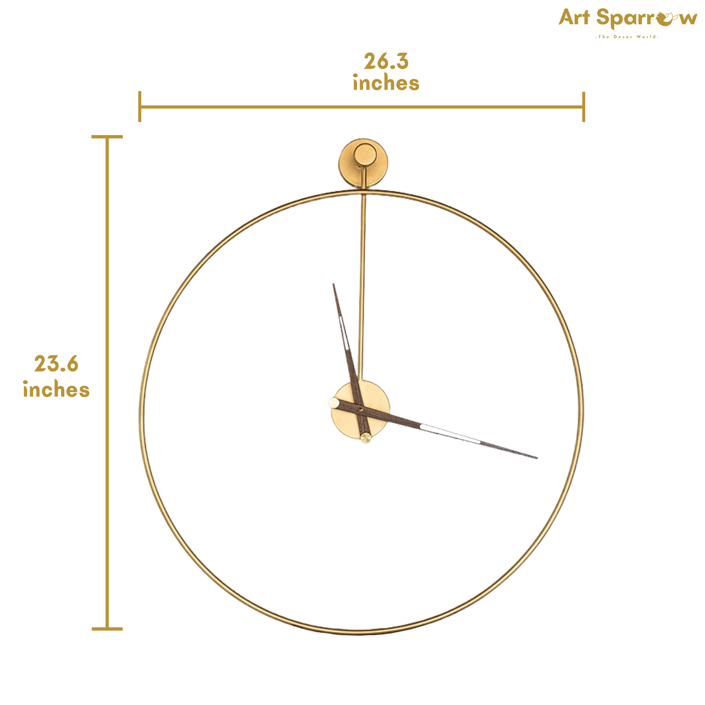 Golden Ring Decor Wall Clock Silent