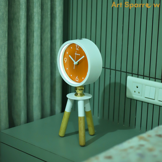 Tripod Table Clock with LED