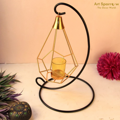 Twinkle Golden Tealight Holder Decor