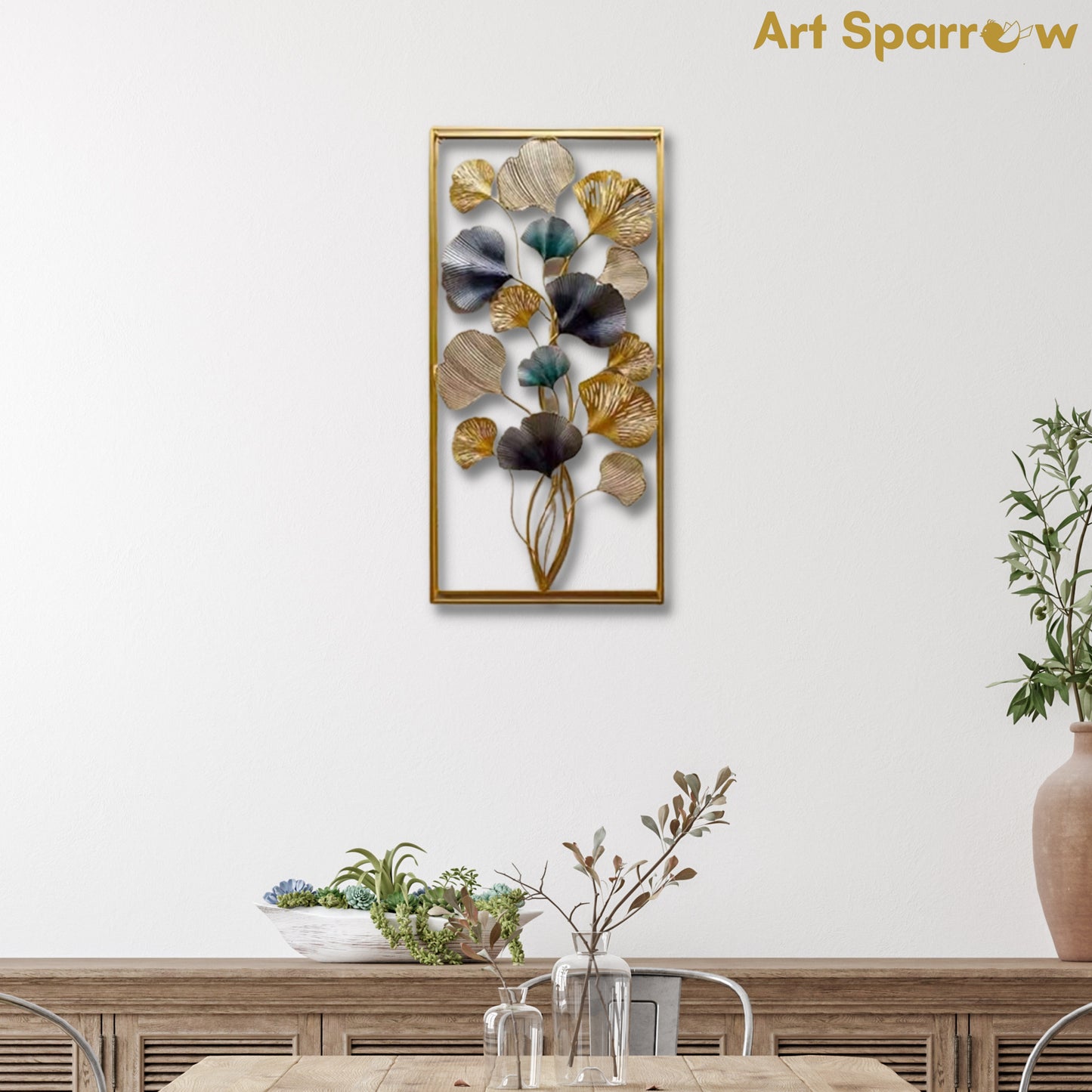 Iris Flower Frame Metal Art Wall Decor